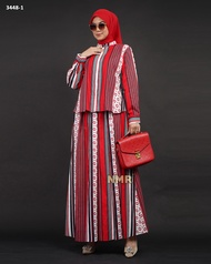NMR Setelan Rok + Blouse Katun Paris 60s Vol 3448