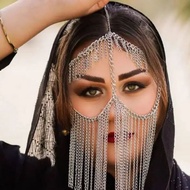 Cleopatra headpiece chain veil bridal headpiece