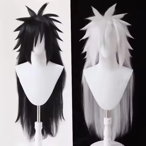Uchiha Madara Cosplay Wigs Long Heat Resistant Synthetic Hair Game Anime Wigs