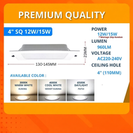 SIRIM LED 6 Inch Down Light Down Light 4 Inch LED Downlight Down Light LED Ceiling Light Lampu Down 