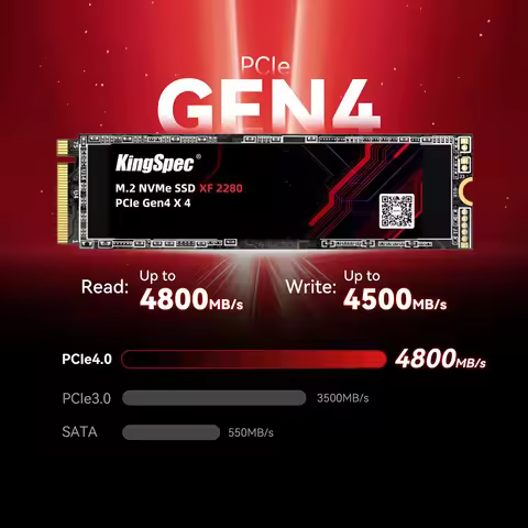 KingSpec M2 PCIe 4.0 SSD M.2 NVME Gen4 256gb 512G 1TB 2TB Hard Disk Solid State Drive HD NMVE SSd fo