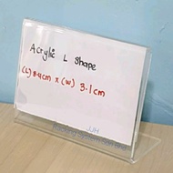 L Shape / Acrylic Stand L Shape / L Shape Paper Stand / Price Display / Card Holder / Price Label St