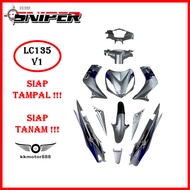 [FULL TANAM ] SNIPER COVERSET LC LC135 V1 JUPITER MX SILVER / PERAK JUPITER MX