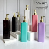 500ml HL Plastic Bottle Pump Gold New Packaging Skin Care Cosmetic Refill 500HL