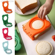 LOOKSHOW Stainless Steel Round Sandwich Press Mold Sealer Non-Stick Leak-Proof Kawaii Design for Mea