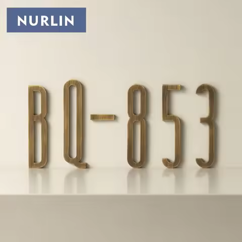 Nurlin 70mm AB colour Brass House Number Signs Apartment Address Mailbox Letters Bronze
