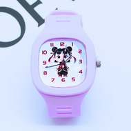 Jam Tangan Anak Karakter Kartun Desain Trendi dengan Strap Plastik Warna-Warni