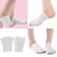 Xixi Stretchy Open Toe Gel Cushion Socks Toe Separating Anti Friction Summer Footwear