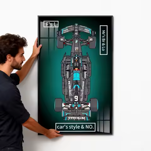 NEW Display Wallboard suitable for LEGO 42171 Mercedes-AMG F1 building block car model Wall Mount Di