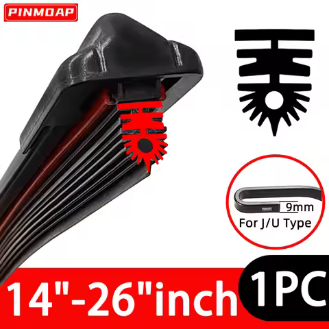 PINMOAP Car Windshield Wiper Is Suitable For J/U Hook 11 Layer Rubber Strip Design Wiper Blades 14"1