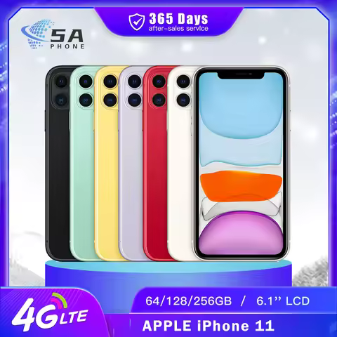 Original Unlocked Apple iPhone 11 4G Mobile Phone NFC 4GB RAM 64/128/256GB ROM 6.1'' Dual 12MP A13 B