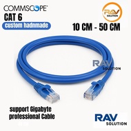 Gigabit Cat6 CommScope LAN Cable – Custom Length 10cm–50cm | RJ45 Server Network Cable