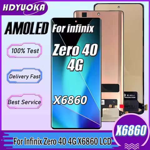 6.78" AMOLED For infinix ‎Zero 40 4G X6860 LCD Display Touch Screen Digitizer Panel Assembly Replace