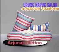 Urung Bantal dan Urung Guling Kapuk Salur paket lengkap Bahan katun tebal