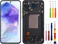 SwarKing TFT LCD Compatible with Sam A55 LCD Display Touch Screen Digitizer (Black with Frame Replac