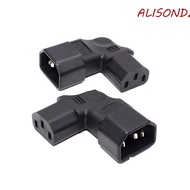 ALISONDZ Power Adapter C14-C13 IEC 320 10A 3Pin Corner Plug Conversion Socket 90 Angled C14 Male To 