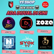 mstv / king tv / ott tv / jom tv / syok tv / zozo tv