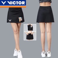 Victor Badminton Skirts 2024 New Badminton Skirt Pants Women Quick Dry Short Skirt  Sports Bottom Anti Running Skirt Tennis Skirt Mesh Fast Dry Tennis Skirt Women Skirt