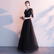 々 EAGLELY Banquet Evening Classy Ninang Long Dinner Dress Women Elegant 2024 Wedding Plus Size Par