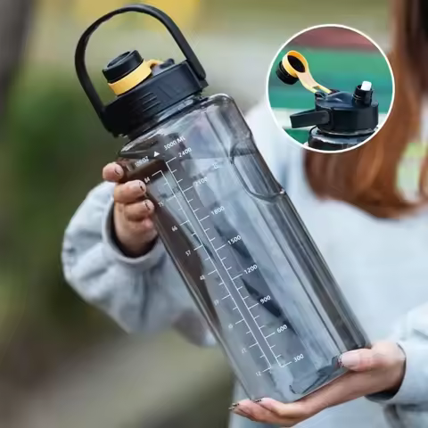 1.5L/2L/3L Sports Water Bottle Portable Leakproof Large Capacity Water Jugs Lightweight with Time Ma