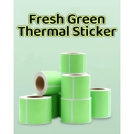 Fresh Green Color Thermal barcode Sticker Paper For Xprinter Thermal Printer Waybill Sticker Marklif