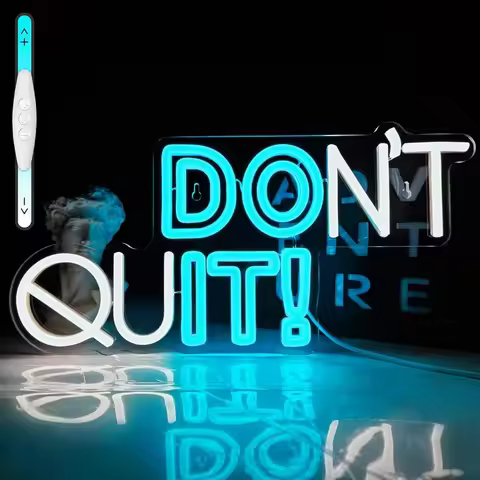 Don't Quit Neon Signs, DO IT Neon Lights for Home Gym Decor, Dimmable LED Neon Lights Sign for Offic