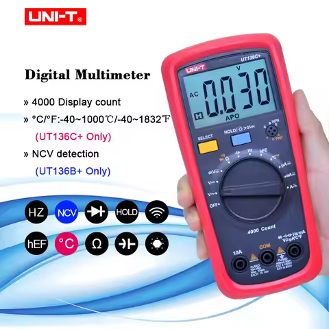 UNI-T UT136B+/UT136C+ Multimeter Digital multimeter tester AC DC Voltmeter Ammeter Ohm capacitance H