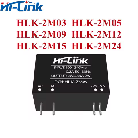10pcs/lot Hi-Link 2M03 HLK-2M05 2M12 2M24 Original Converter 220v to 5v 0.4A 2W Compact Isolated Swi