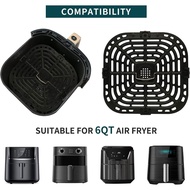 【Popular Categories】 2 Pcs Air Fryer Replacement Tray Air Fryer Accessories Part Grill Pan Crisper Plate For Instants Vortex 6qt Air Fryers