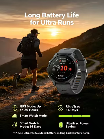 Garmin Forerunner 255 Smartwatch Garmin Forerunner 255 46mm Sports Smartwatch with 1.3-Inch Color Sc