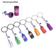 【factoryoutlet】 Car Turbo NOS Keychain Nitrogen Bottle Metal Key Ring Stash Pill Box Storage Hot