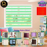 [DAMIAS] Bidai Tingkap Modern Zebra Blind | Tirai | Blind Window | Curtain | Dapur | Roller | Roman 1 2 3 Panel Roller doble layer Blinds