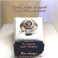 Cincin Rolex Rosegold Kadar 750 Asli Emas Original Best Seller