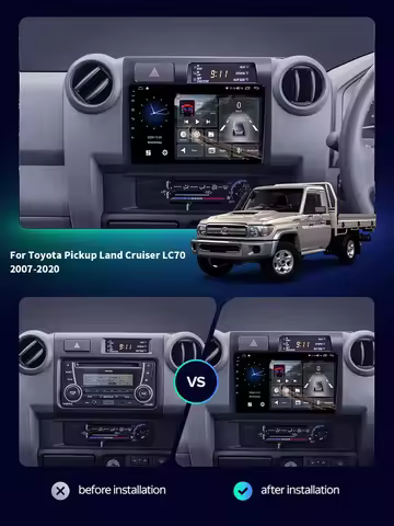Android15 Autoradio For Toyota Pickup Land Cruiser LC70 LC79 Series 2007-2020 Car Multimedia Stereo 