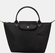 New 100% Genuine goods longchamp Le Pliage Green Handbag S foldable green short handle waterproof Canvas Shoulder Bags small  size Tote Bag L1621919001 Black color