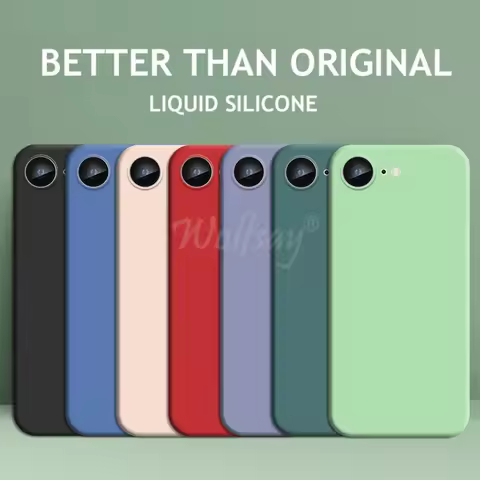 For iPhone 16e Case Liquid Silicone Plain Rubber Funda Phone Protector Case For iPhone 17e Cover For