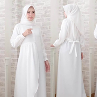 Annisa Abaya Turkey - Gamis Abaya Bordir Hitam Putih Wanita Jumbo -  Gamis Syari Abaya remaja - Musl