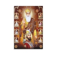 Wall Poster Decor BLUDUG Guru Nanak And Ten Sikh Gurus Canvas Art Poster Canvas Print Poster (2) Can