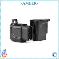 AMBER USB-C Bike Charger, Compact LED Indicator 4-Pin to Type-C Converter, Portable Fast Charging Wa