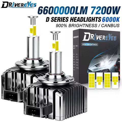 360 3D D1S D3S LED Car Headlights Bulbs Canbus D2S D4S D8S Led HID Kit D1R D2R D3R Auto Lamps Turbo 