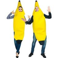 Adult Couple Halloween Spoof Banana Costume Funny Fruit Banana Carnival Stage Performance Party Cost