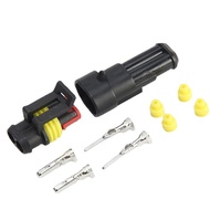 Waterproof 2-pin electrical wire connector