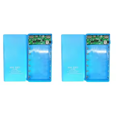 ABKI-2X 18650 Battery Power Bank Box 5V 2.1A LCD Display 20000Mah Power Board For 6X18650 Battery DI