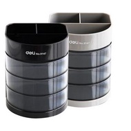 Deli 9147 Multifunctional Pen Holder Office Business Plastic Deli Pen Holder Pen Holder Pen Holder C