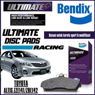 Bendix Ultimate Disc Brake Pad Front Rear - Toyota Altis ZZE141/ZRE142 1.6/1.8/2.0L 2008 DB1802 ULT