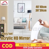DIY HD Mirror Wall Sticker Acrylic Mirror Self Adhesive Mirror Full Body Mirror Stitching Wall Mirro