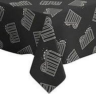 Xtremepads Roller Coaster Doodle Pattern Pattern - Rectangle Oblong Linen Tablecloth, 60" x 84" inch