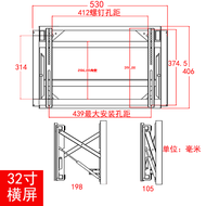 Hydraulic TV Wall Mount Bracket Embedded Extendable Split Screen Support Arm for 49/55/65/86/98/100 