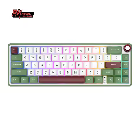 RK R65 Royal Kludge Wired Mechanical Keyboard 66 Keys 65% Gasket RGB Backlit Hot-swappable Gaming Ke