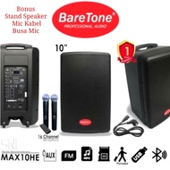 Speaker Portable Baretone Max10HE/ Max 10HE Free Stand + Mic, USB TWS